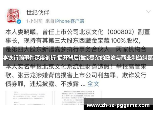 李铁行贿事件深度剖析 揭开背后错综复杂的政治与商业利益纠葛